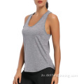 Ama-T-Shirts ama-Workout Open Back Back for Women